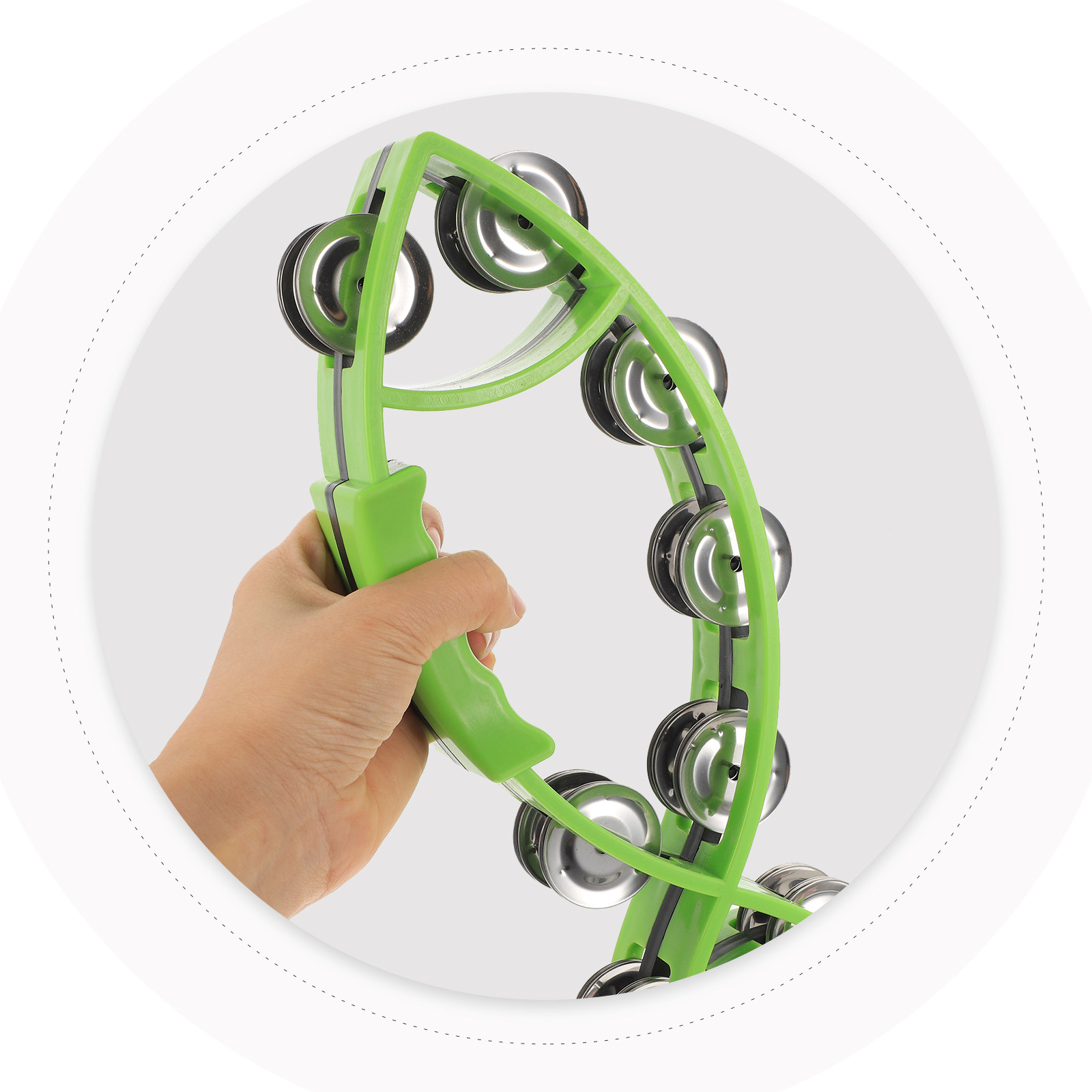 Musical Instrument Tambourine - Handperkussions-Tamburin, tragbares Partyzubehör, klarer, knackiger Klang,