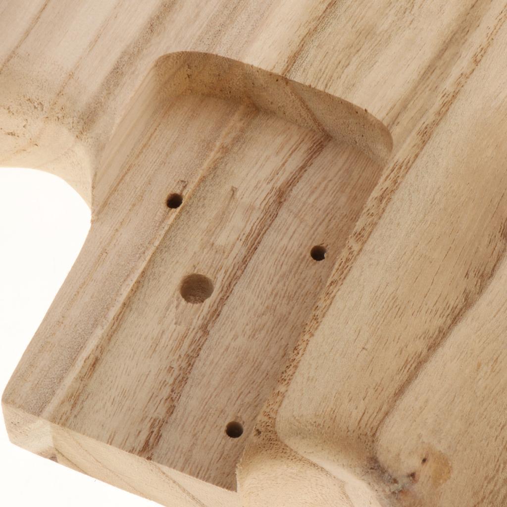 Bass Guitar Fretless - Bassgitarren-Korpus Unbehandeltes Ahornholz Vorgebohrtes Zubehör DIY-Korpus
