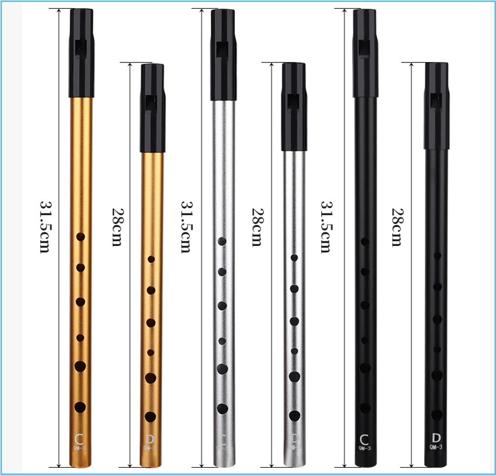Tin Whistle Flute - Authentische irische Pfeifenflöte C/D-Tonart Tin Penny