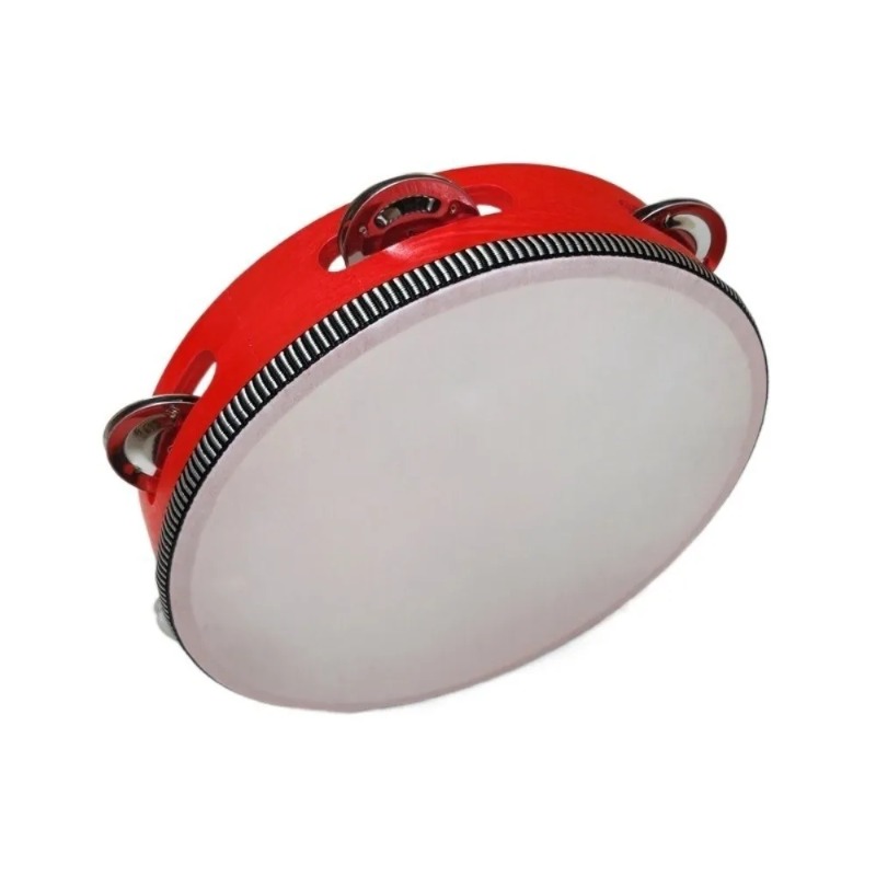 Musical Instrument Tambourine - 4/6/8/10 Zoll Handgehaltene Metall-Jingles Holz-Tamburin Trommel