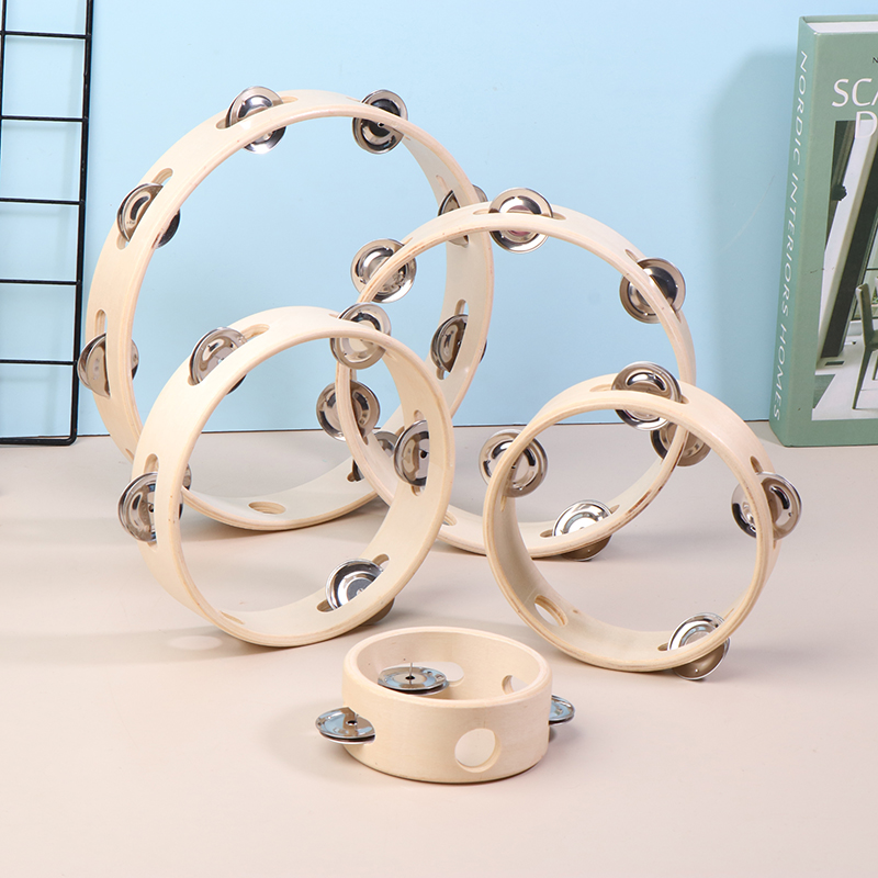 Musical Instrument Tambourine - 4/6/7/8/10 Zoll Handtrommeln Spielzeug Bildung Orff