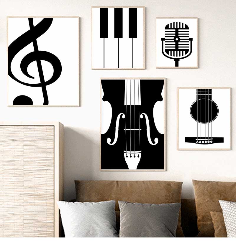 Picture Of Musical Instrument - Minimalistische Instrumentenposter und Drucke, Musikliefhebber, moderne