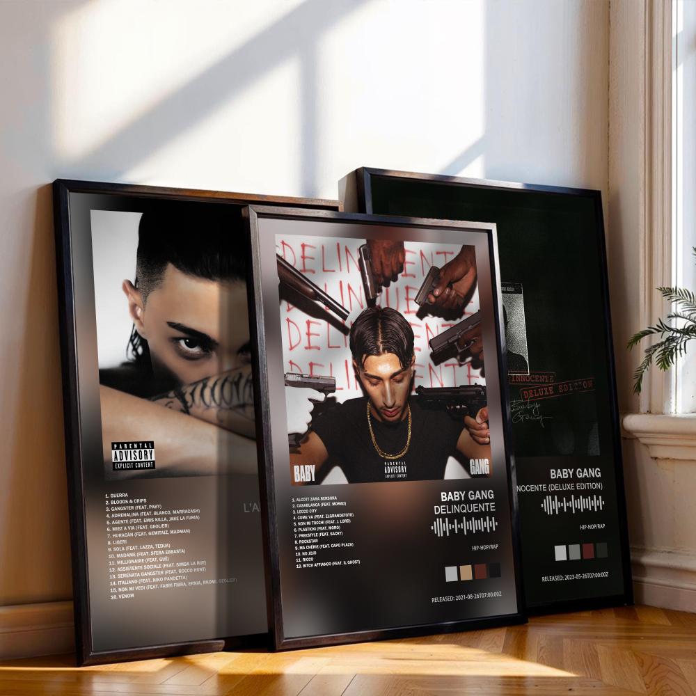 Musical Instrument Painting - Baby Gang Poster, Musik-Album-Cover für Zimmer,