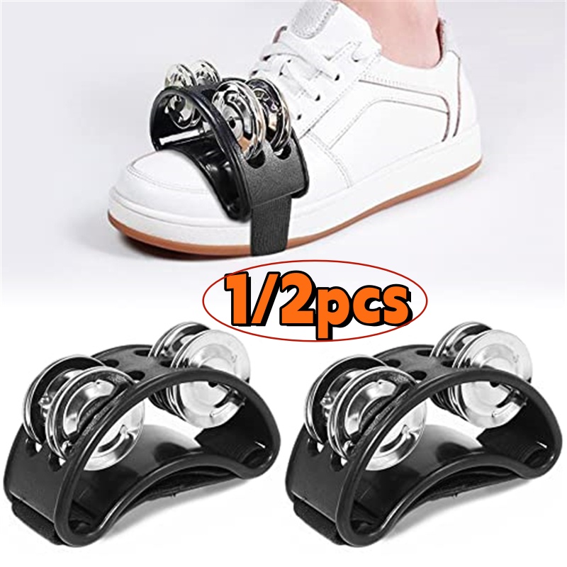 Musical Instrument Tambourine - 2PC Elliptische Trommel Begleiter Hand Fuß