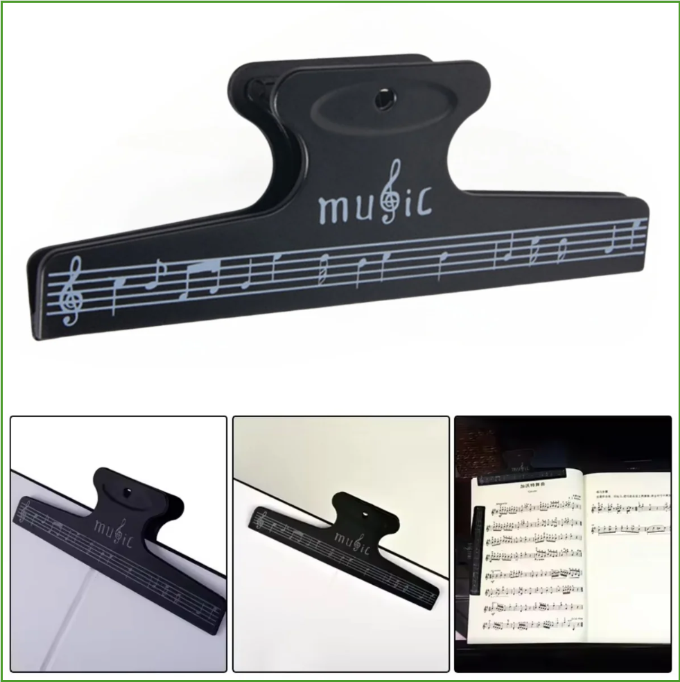 Musical Instrument Names - Notenklammern, Buchseiten-Notenklammer, Notenhalter, Fixierklammern für Notenblätter,