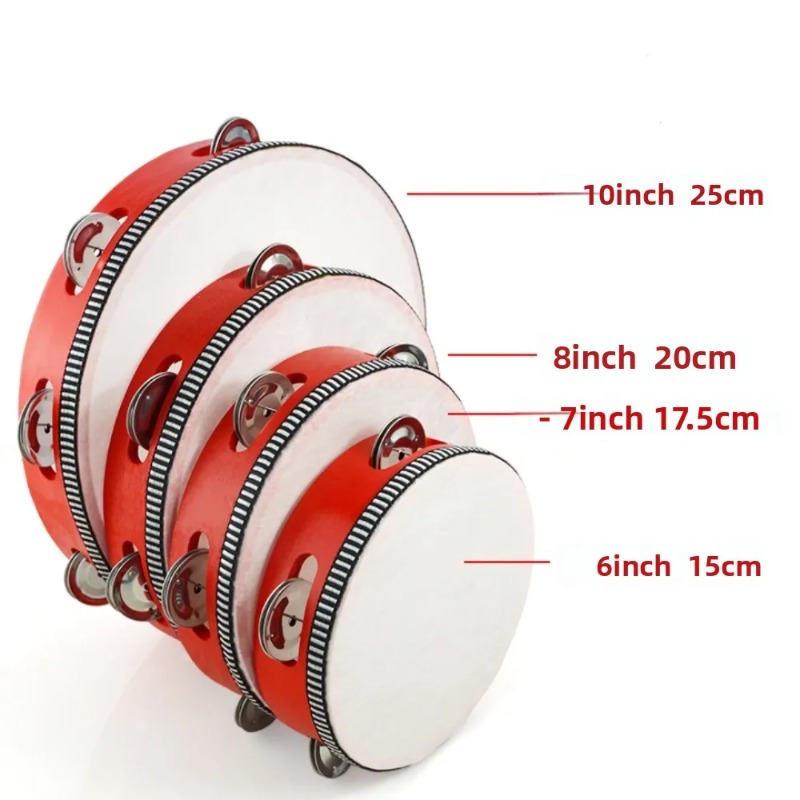 4/6/8/10 Zoll Handgehaltene Me – Musical Instrument Tambourine Bewertung und Preis