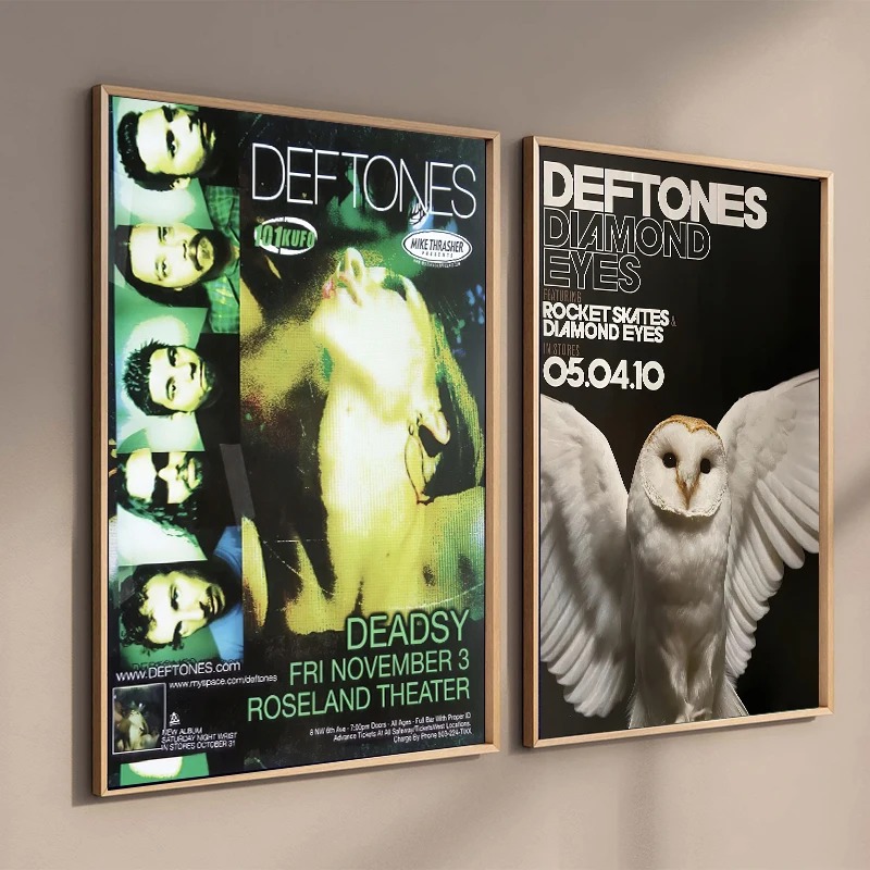 Retro Band Deftones Poster Äst – Musical Instrument Painting Bewertung und Preis