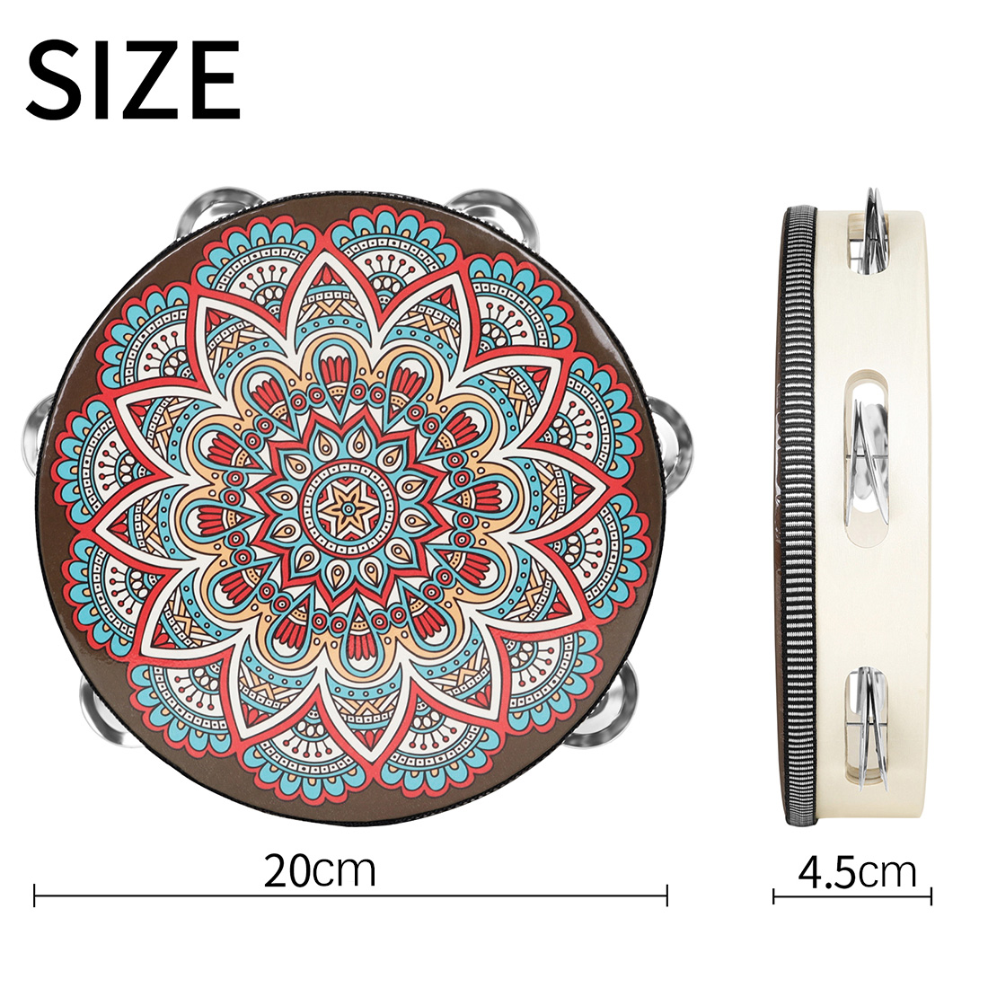 IRIN 8 Zoll Einreihige Alte St – Musical Instrument Tambourine Bewertung und Preis