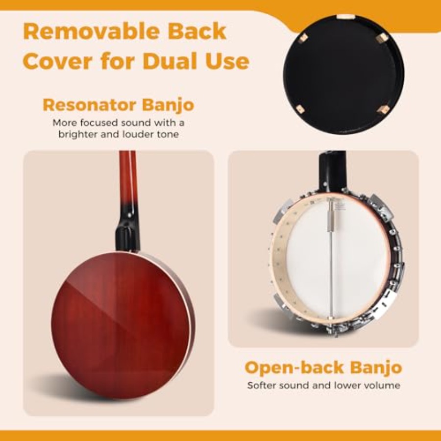 5-saitiges Banjo, 39-Zoll-Banj – Banjo 5 String Open Bewertung und Preis