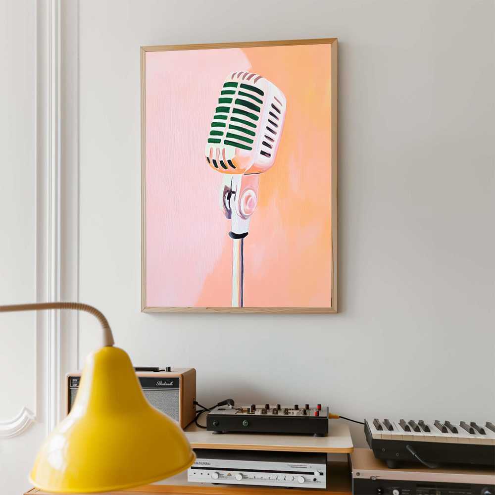 Retro Musik-Kunstposter Platte – Picture Of Musical Instrument Bewertung und Preis