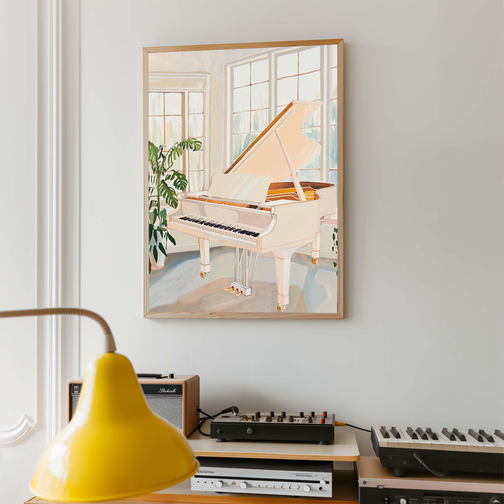 Retro Musik-Kunstposter Platte – Picture Of Musical Instrument Bewertung und Preis